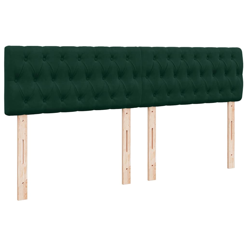 Giroletto a Molle con Materasso Verde Scuro 180x200 cm Velluto