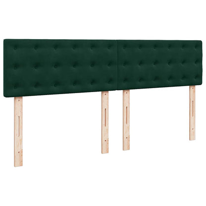 Giroletto a Molle con Materasso Verde Scuro 180x200 cm Velluto