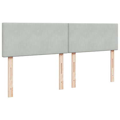 Giroletto a Molle con Materasso Grigio Chiaro 200x200cm Velluto