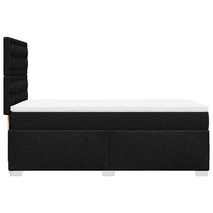 Giroletto a Molle con Materasso Nero 80x200 cm inTessuto