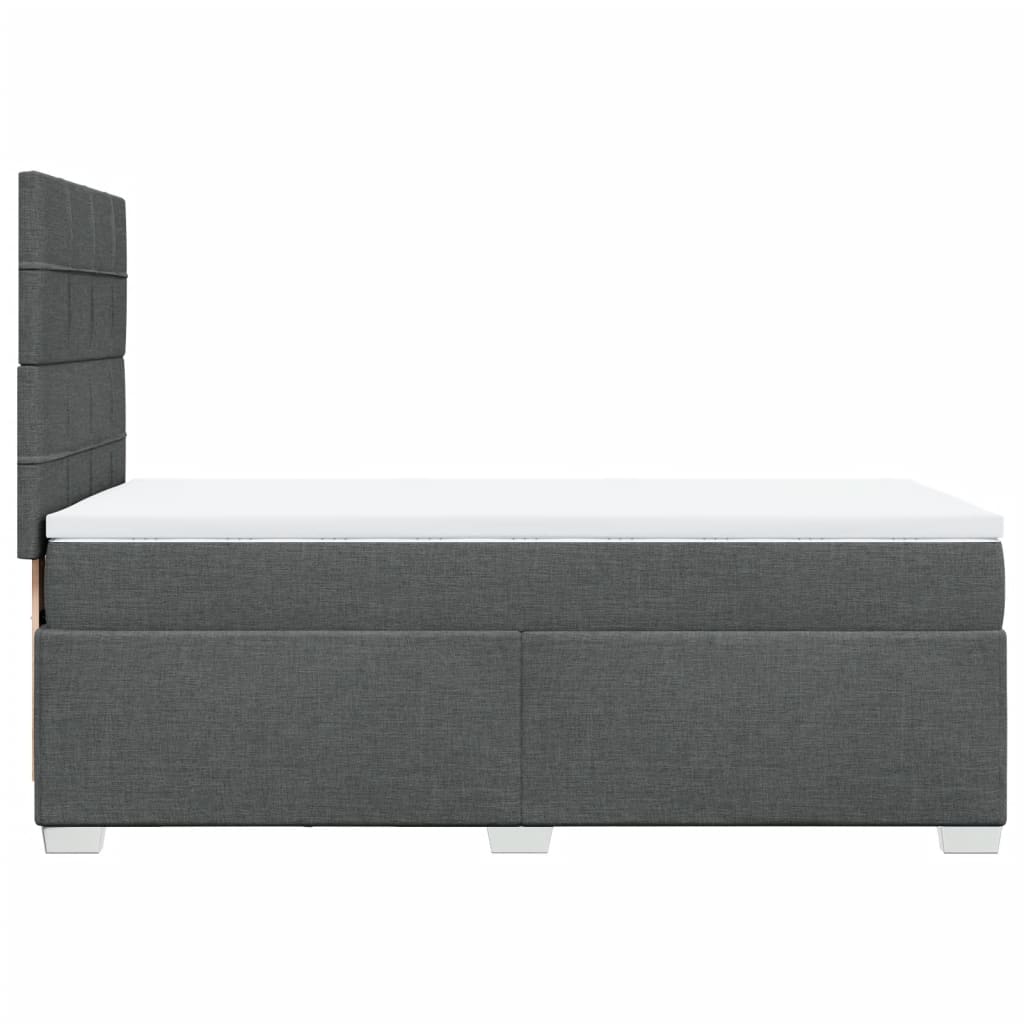 Giroletto a Molle con Materasso Grigio Scuro 90x190 cm Tessuto - homemem39