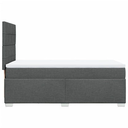 Giroletto a Molle con Materasso Grigio Scuro 90x190 cm Tessuto - homemem39