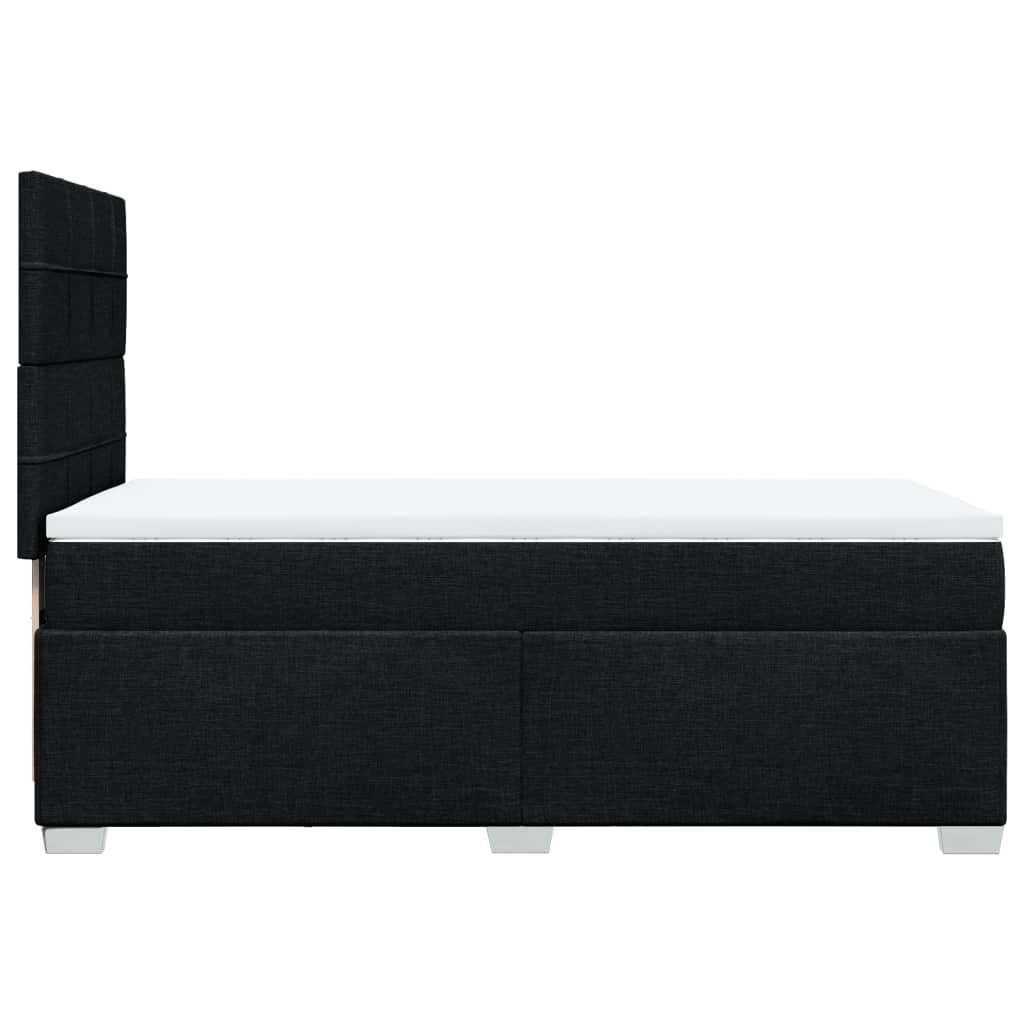 Giroletto a Molle con Materasso Nero 90x190 cm in Tessuto | homemem39