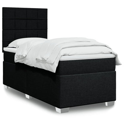 Giroletto a Molle con Materasso Nero 90x190 cm in Tessuto | homemem39
