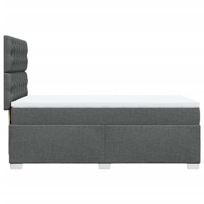 Giroletto a Molle con Materasso Grigio Scuro 90x190 cm Tessuto - homemem39