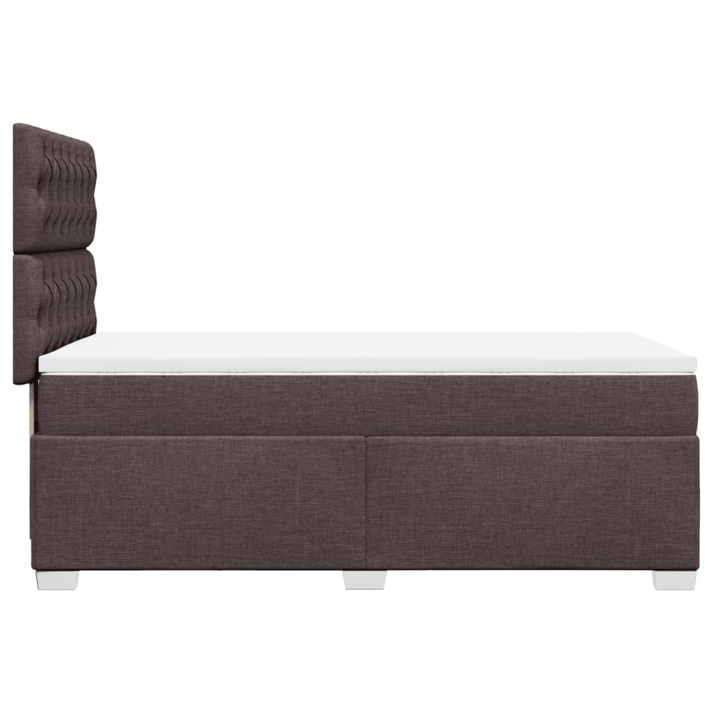 Giroletto a Molle con Materasso Marrone Scuro 90x190cm Tessuto | homemem39