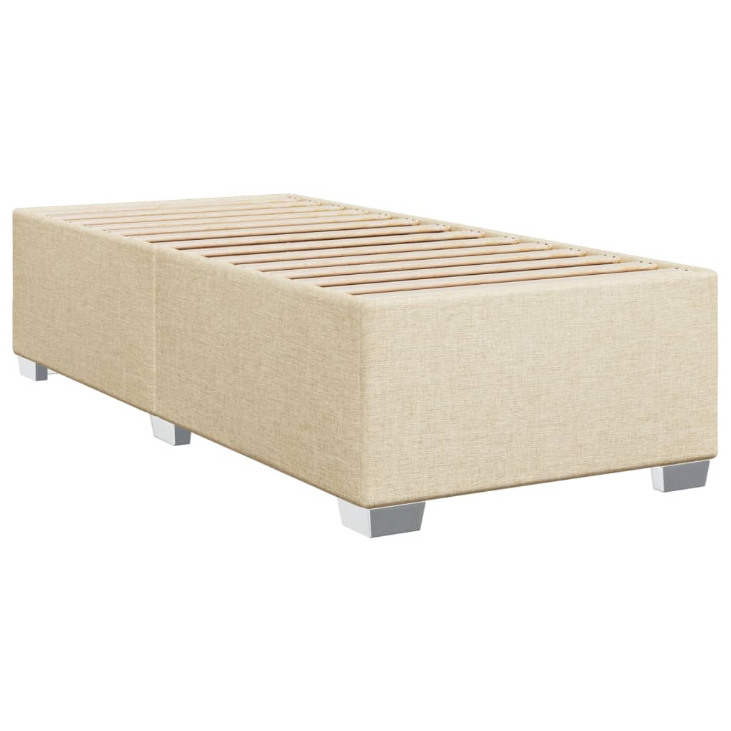 Giroletto a Molle con Materasso Crema 90x190 cm in Tessuto | homemem39