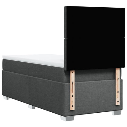 Giroletto a Molle con Materasso Grigio Scuro 90x190 cm Tessuto - homemem39