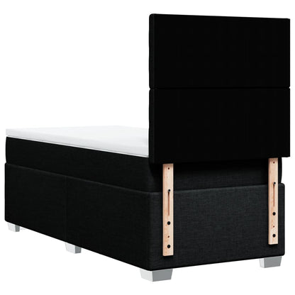 Giroletto a Molle con Materasso Nero 90x190 cm in Tessuto | homemem39