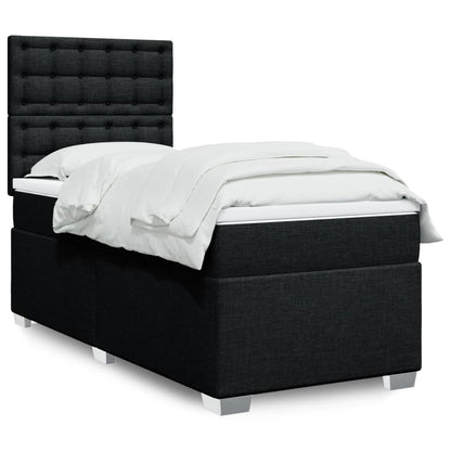 Giroletto a Molle con Materasso Nero 90x190 cm in Tessuto | homemem39