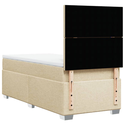 Giroletto a Molle con Materasso Crema 90x200 cm inTessuto | homemem39