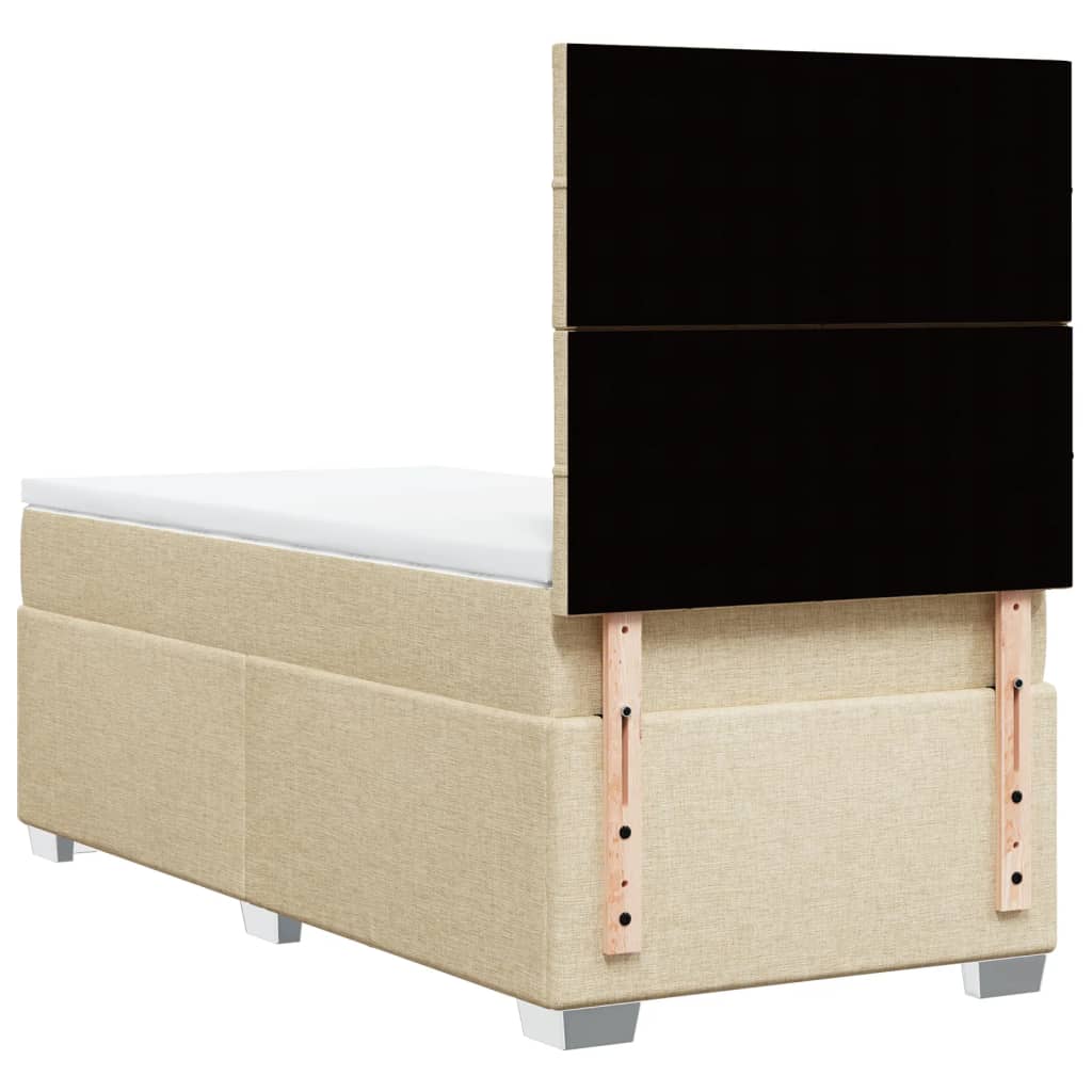 Giroletto a Molle con Materasso Crema 90x200 cm inTessuto | homemem39
