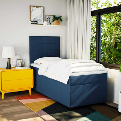 Giroletto a Molle con Materasso Blu 90x200 cm inTessuto | homemem39