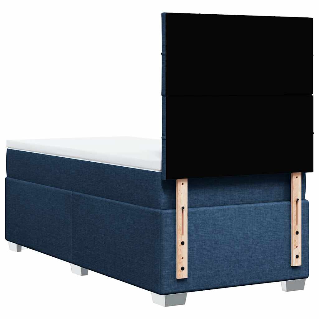 Giroletto a Molle con Materasso Blu 90x200 cm inTessuto | homemem39