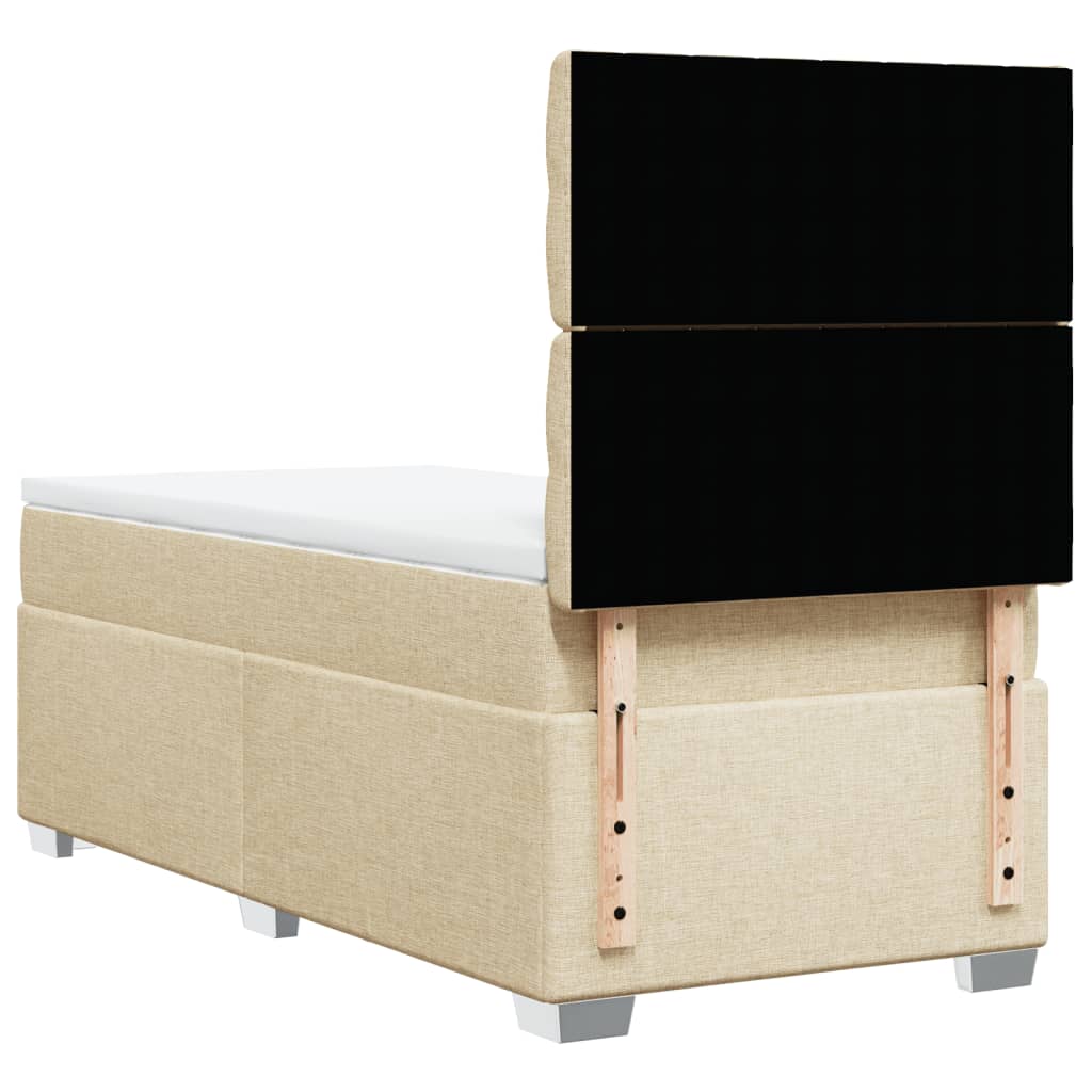 Giroletto a Molle con Materasso Crema 90x200 cm inTessuto | homemem39