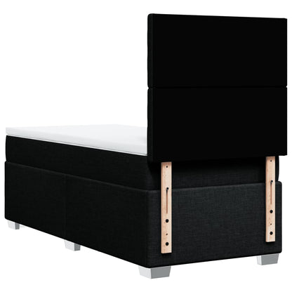 Giroletto a Molle con Materasso Nero 90x200 cm in Tessuto - homemem39