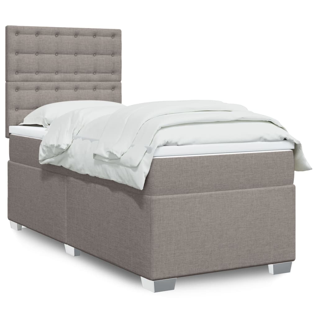 Giroletto a Molle con Materasso Tortora 90x200 cm inTessuto | homemem39