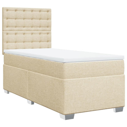 Giroletto a Molle con Materasso Crema 90x200 cm inTessuto | homemem39