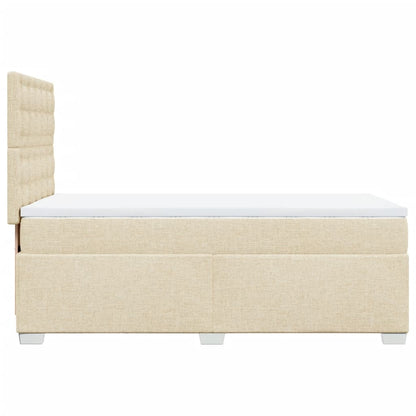 Giroletto a Molle con Materasso Crema 90x200 cm inTessuto | homemem39