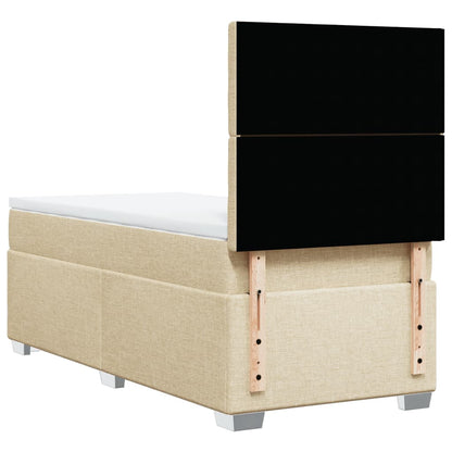 Giroletto a Molle con Materasso Crema 90x200 cm inTessuto | homemem39