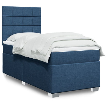 Giroletto a Molle con Materasso Blu 100x200 cm in Tessuto | homemem39