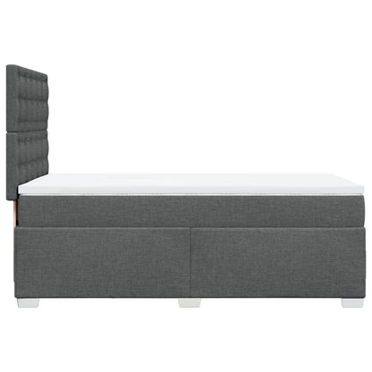 Giroletto a Molle con Materasso Grigio Scuro 100x200 cm Tessuto - homemem39