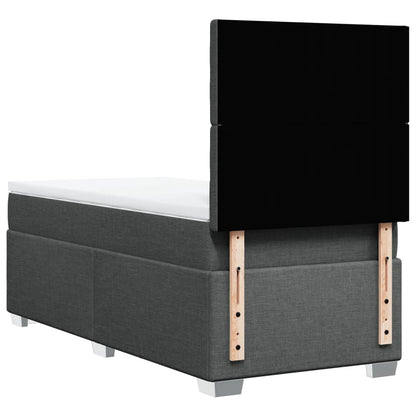 Giroletto a Molle con Materasso Grigio Scuro 100x200 cm Tessuto - homemem39