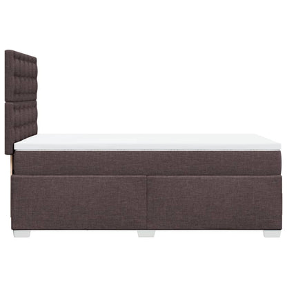 Giroletto a Molle con Materasso Marrone Scuro 100x200cm Tessuto | homemem39
