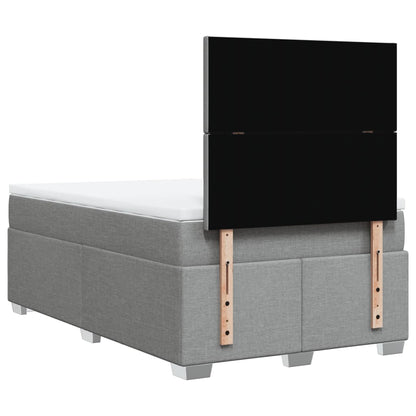 Giroletto a Molle con Materasso Grigio Chiaro 120x190cm Tessuto | homemem39