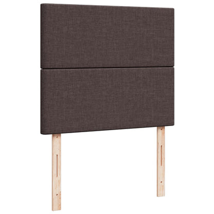 Giroletto a Molle con Materasso Marrone Scuro 120x190cm Tessuto | homemem39
