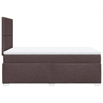 Giroletto a Molle con Materasso Marrone Scuro 120x190cm Tessuto | homemem39