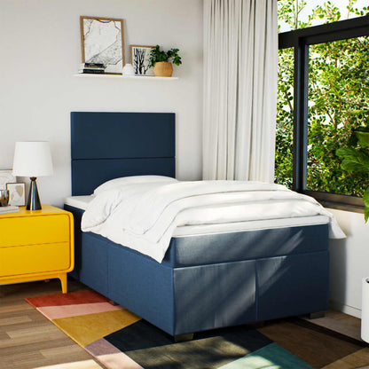Giroletto a Molle con Materasso Blu 120x190 cm in Tessuto | homemem39