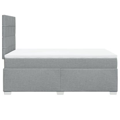 Giroletto a Molle con Materasso Grigio Chiaro 120x190cm Tessuto | homemem39