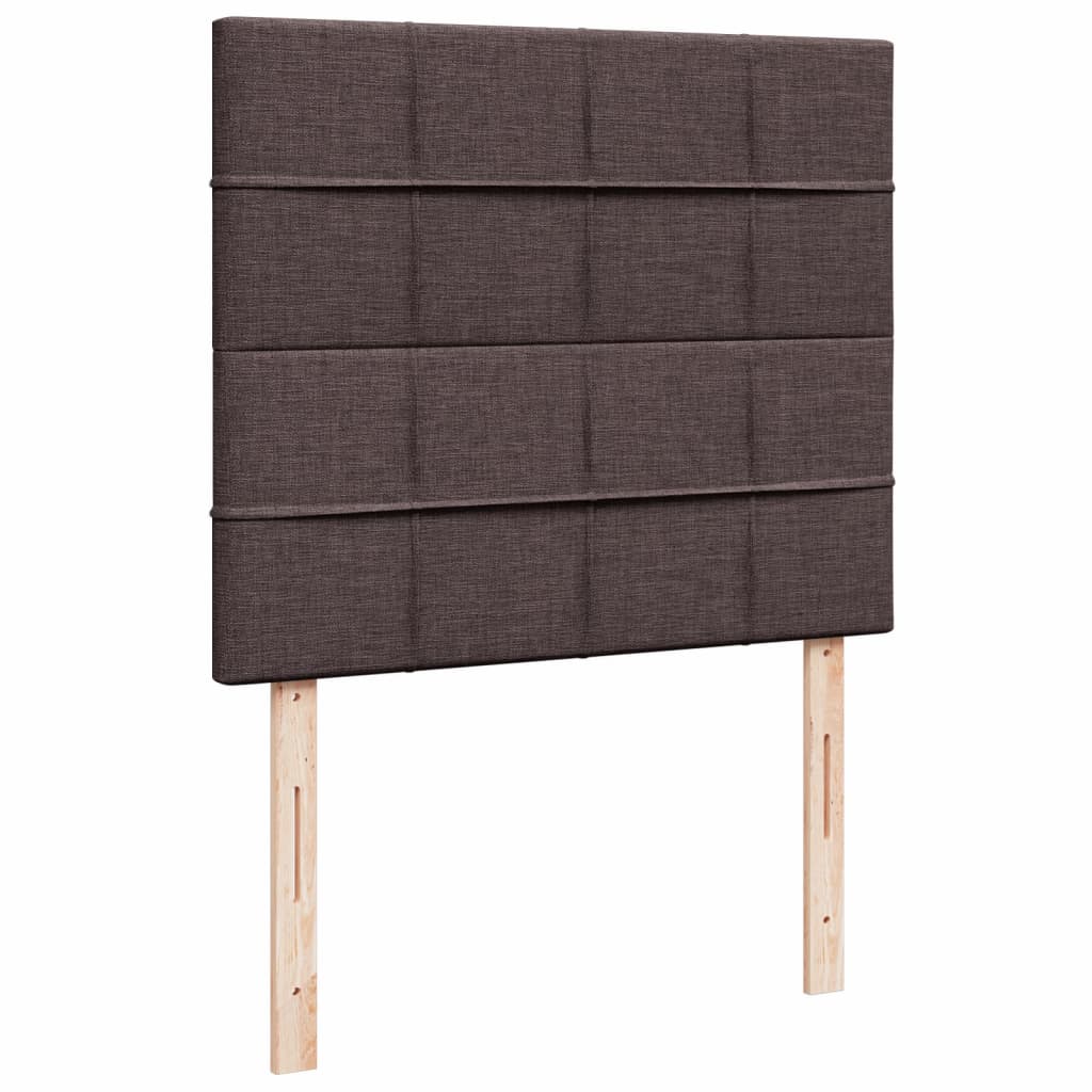 Giroletto a Molle con Materasso Marrone Scuro 120x190cm Tessuto | homemem39