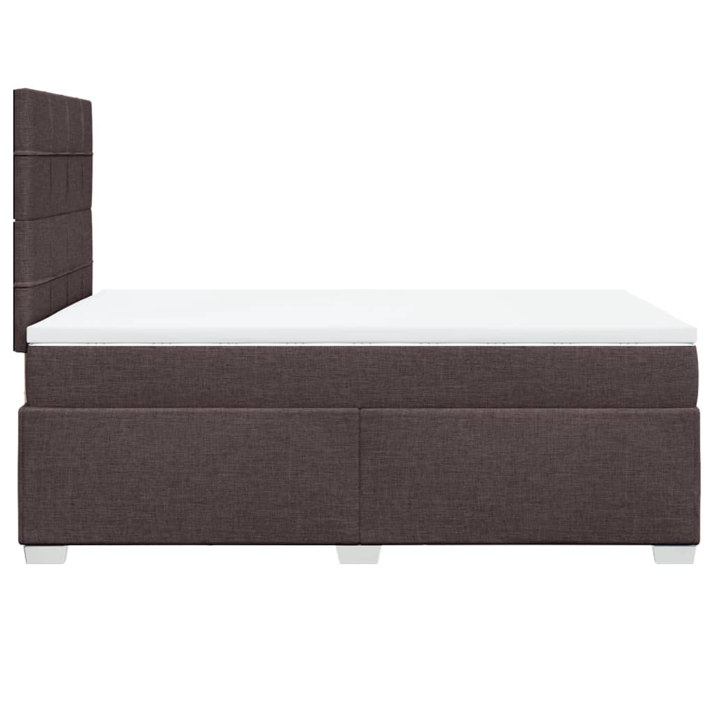 Giroletto a Molle con Materasso Marrone Scuro 120x190cm Tessuto | homemem39