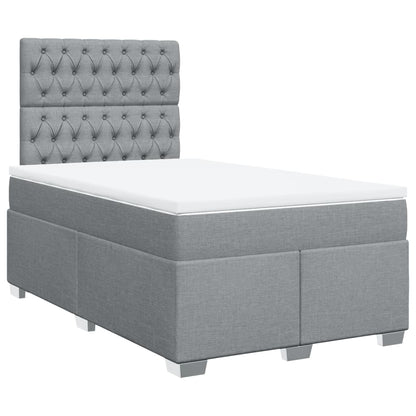 Giroletto a Molle con Materasso Grigio Chiaro 120x190cm Tessuto | homemem39