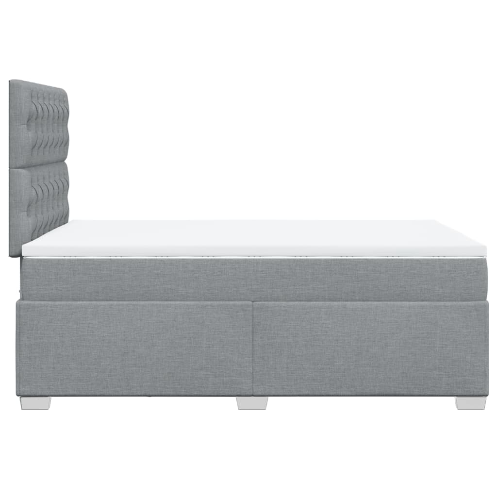 Giroletto a Molle con Materasso Grigio Chiaro 120x190cm Tessuto | homemem39