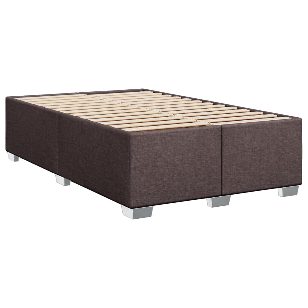 Giroletto a Molle con Materasso Marrone Scuro 120x190cm Tessuto | homemem39