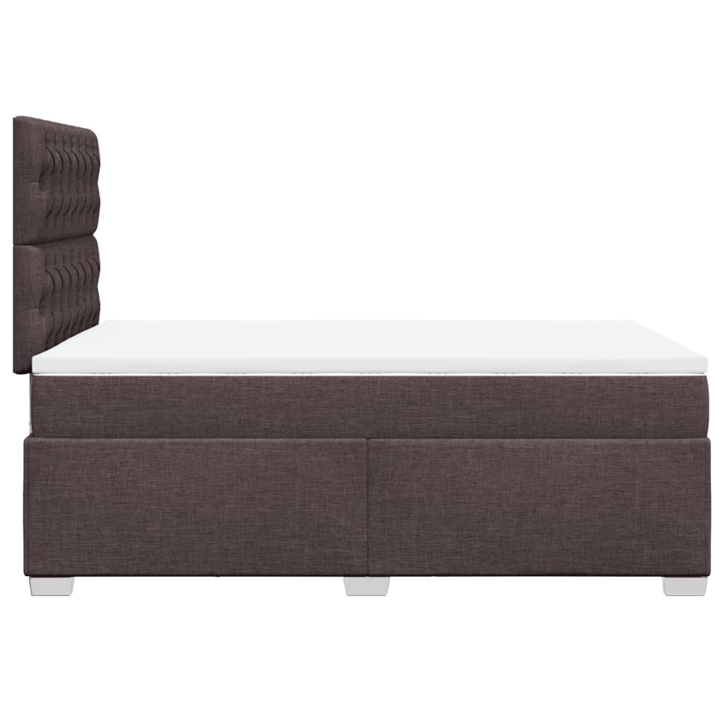 Giroletto a Molle con Materasso Marrone Scuro 120x190cm Tessuto | homemem39