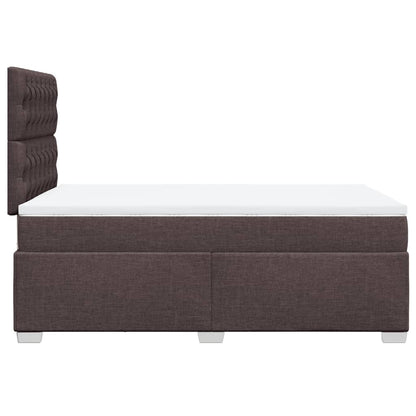 Giroletto a Molle con Materasso Marrone Scuro 120x190cm Tessuto | homemem39