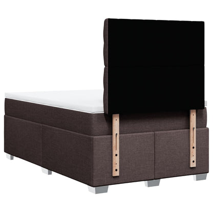 Giroletto a Molle con Materasso Marrone Scuro 120x190cm Tessuto | homemem39