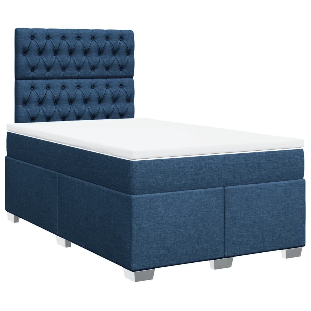 Giroletto a Molle con Materasso Blu 120x190 cm in Tessuto | homemem39