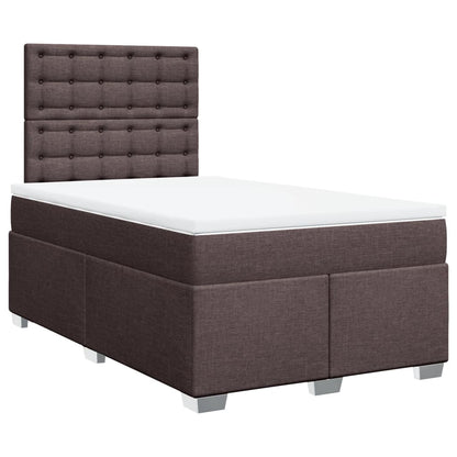 Giroletto a Molle con Materasso Marrone Scuro 120x190cm Tessuto | homemem39