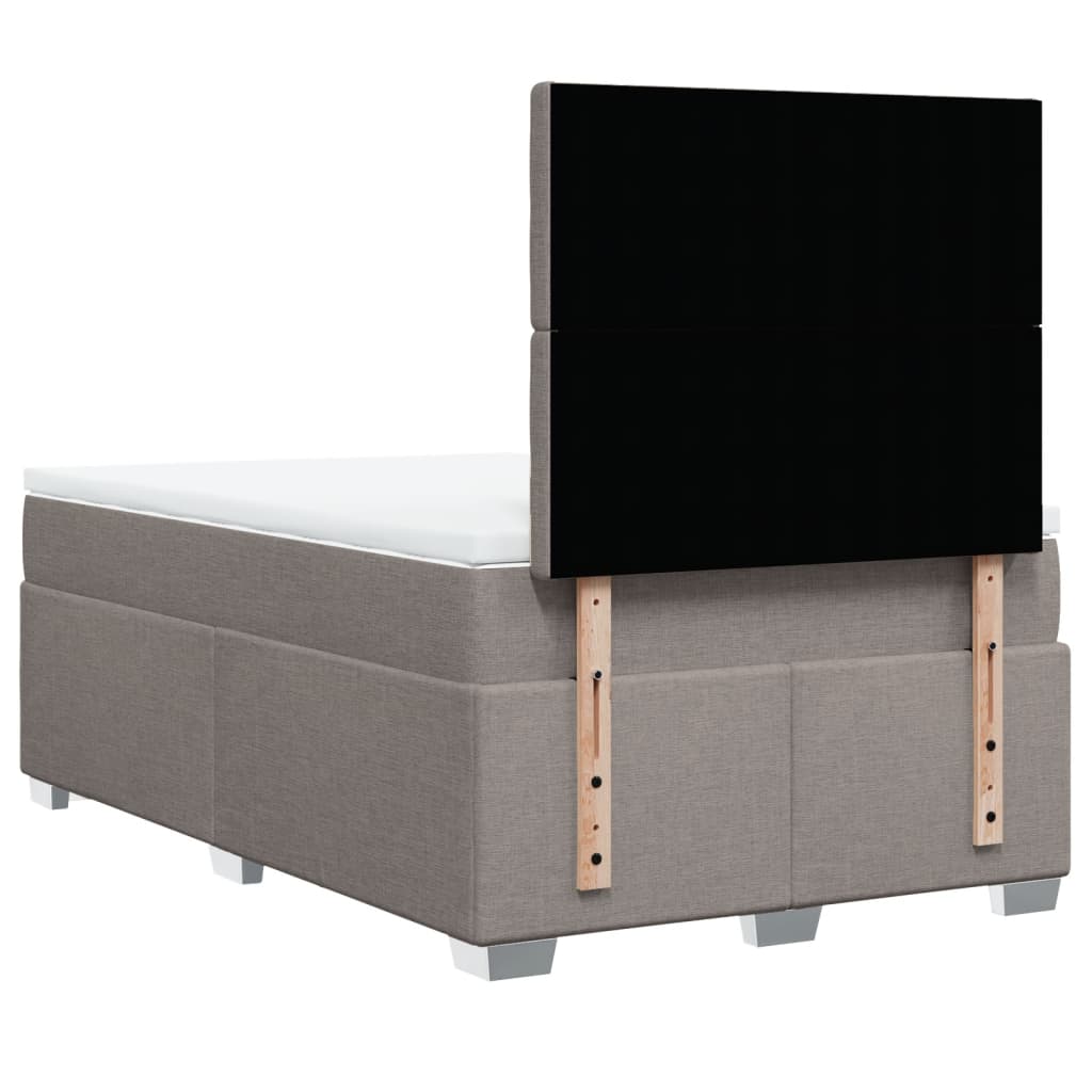 Giroletto a Molle con Materasso Tortora 120x190 cm in Tessuto | homemem39