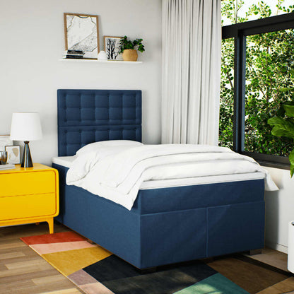 Giroletto a Molle con Materasso Blu 120x190 cm in Tessuto | homemem39