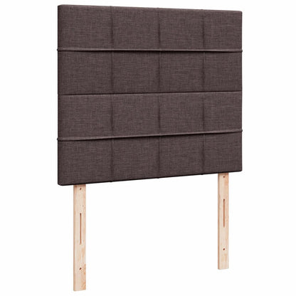 Giroletto a Molle con Materasso Marrone Scuro 120x200cm Tessuto | homemem39