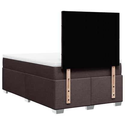 Giroletto a Molle con Materasso Marrone Scuro 120x200cm Tessuto | homemem39