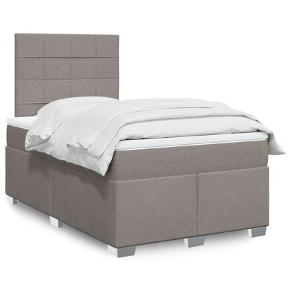 Giroletto a Molle con Materasso Tortora 120x200 cm in Tessuto | homemem39