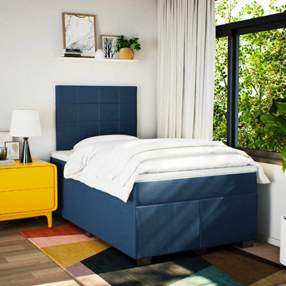 Giroletto a Molle con Materasso Blu 120x200 cm in Tessuto | homemem39
