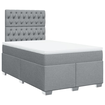 Giroletto a Molle con Materasso Grigio Chiaro 120x200cm Tessuto | homemem39